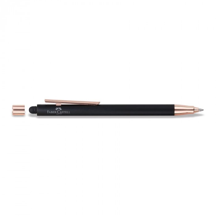 NEO Slim ballpoint pen black matt, rose gold chrome